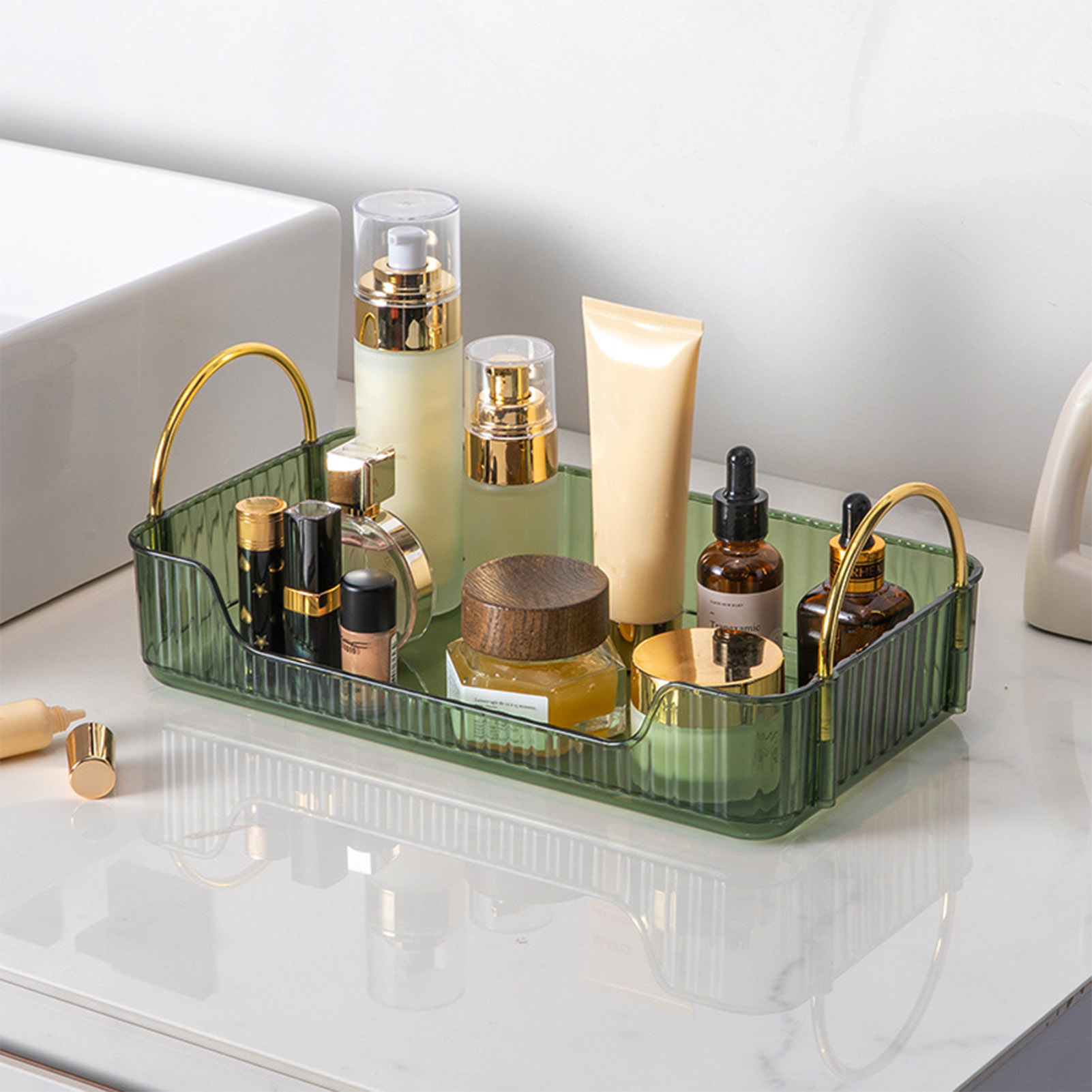 Home Bathroom Accessories - Bathroom Organizer Rack Light Luxury Acrylic