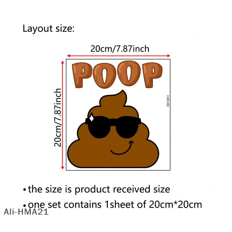 Jet Home Bathroom Accessories - 【H】Poop Funny Creative Wc Waterproof Sticker