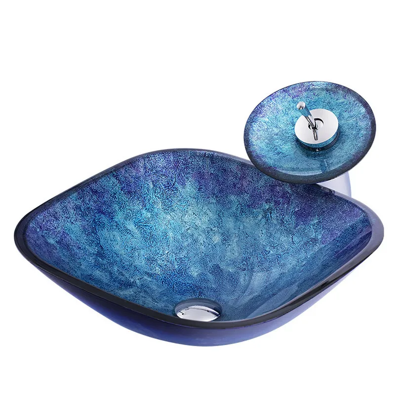 Home Bathroom Ware - Modern Tempered Glass Wash Basin Round