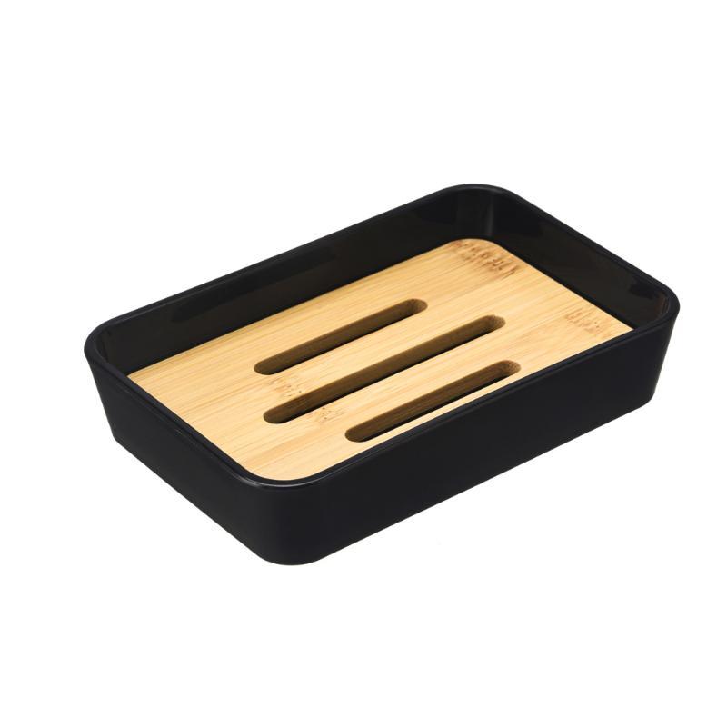 Jet Home Bathroom Accessories - Soap Holder Bathroom Bamboo Draining Design