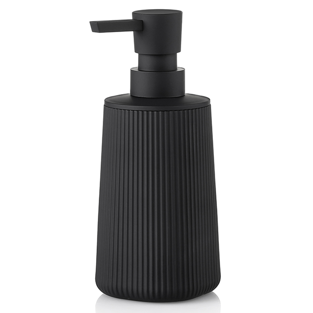 Soap Dispenser Pump - Modern Ribbed Plastic Liquid Soap Dispenser