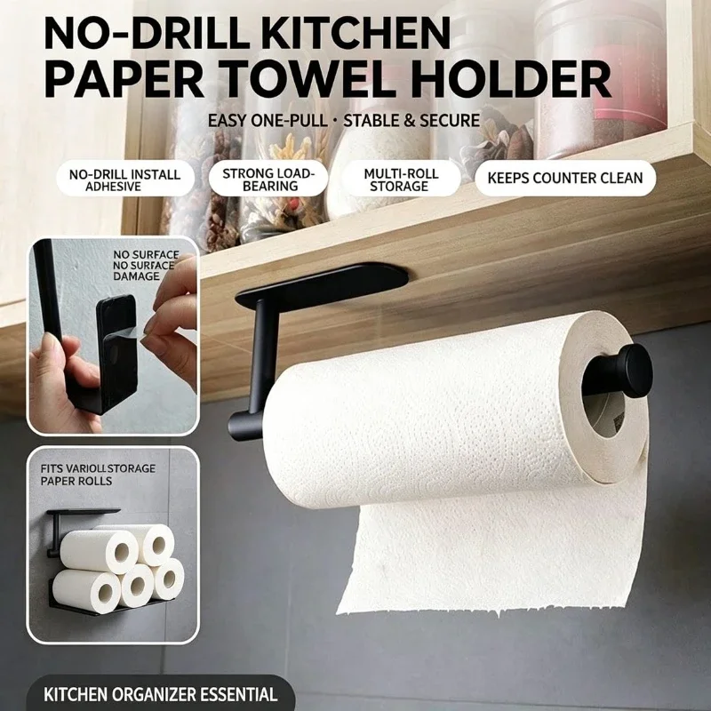 Home Bathroom Paper Towels - Paper Roll Holder Towel Rack Hanging