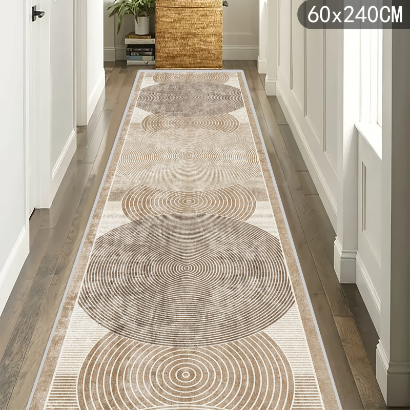 Home Kitchen Bathroom Cleaning - VIKAMA Geometric Striped Runner Rug Non-slip