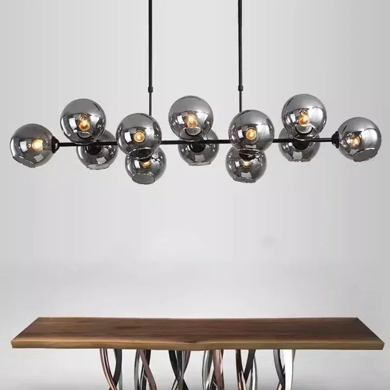 Home Of The Year Bathroom - Grey Glass LED Pendant Lights for