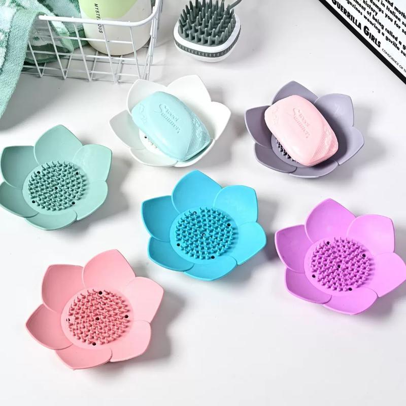 Jet Home Bathroom Accessories - 1pcs Bathroom Soap Box Lotus Design