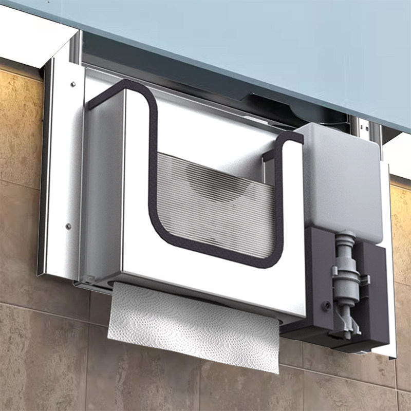Home Bathroom Paper Towels - Stainless Steel Hidden Paper Towel Dispenser