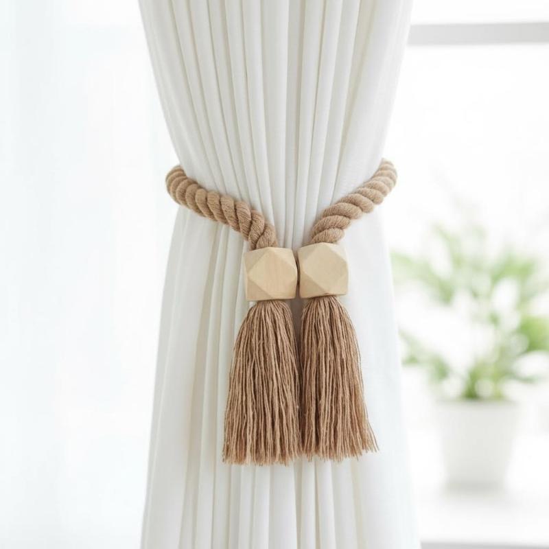 2Pcs Magnetic Wooden Tassel Wi - đánh giá và giá Jet Home Bathroom Accessories
