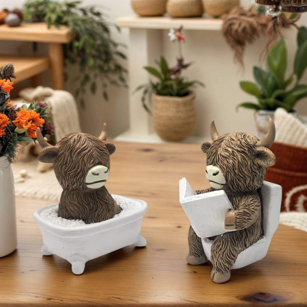 Cute Scottish Highland Cow Res - đánh giá và giá Home Of The Year Bathroom