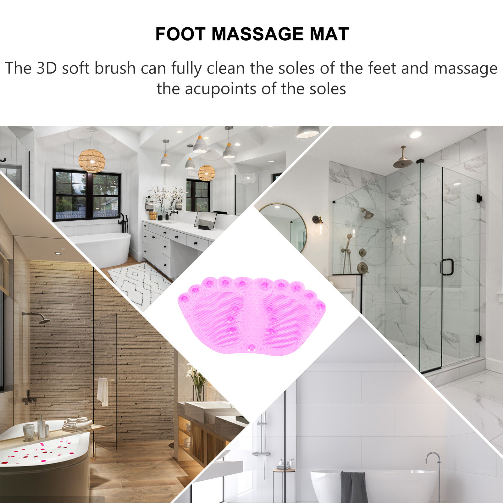 1Pcs Massage Bathing Mat PVC N - đánh giá và giá Home Bathroom Sauna