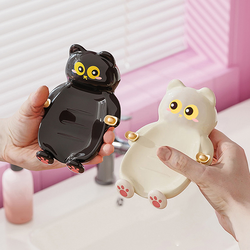 1pc Lucky Cat Soap Box Bathroo - đánh giá và giá Jet Home Bathroom Accessories