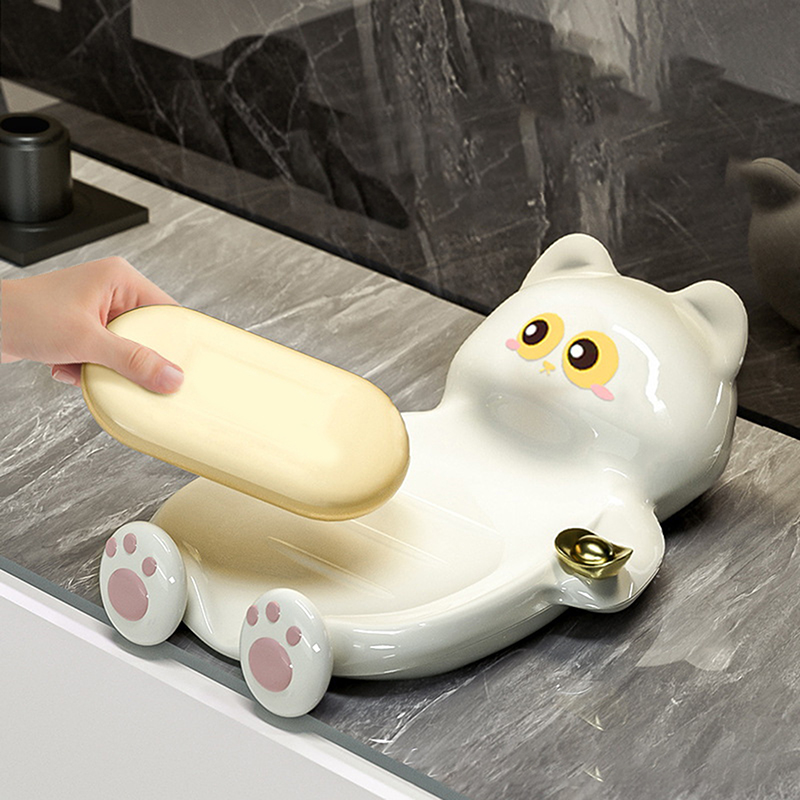 1pc Lucky Cat Soap Box Bathroo - đánh giá và giá Jet Home Bathroom Accessories