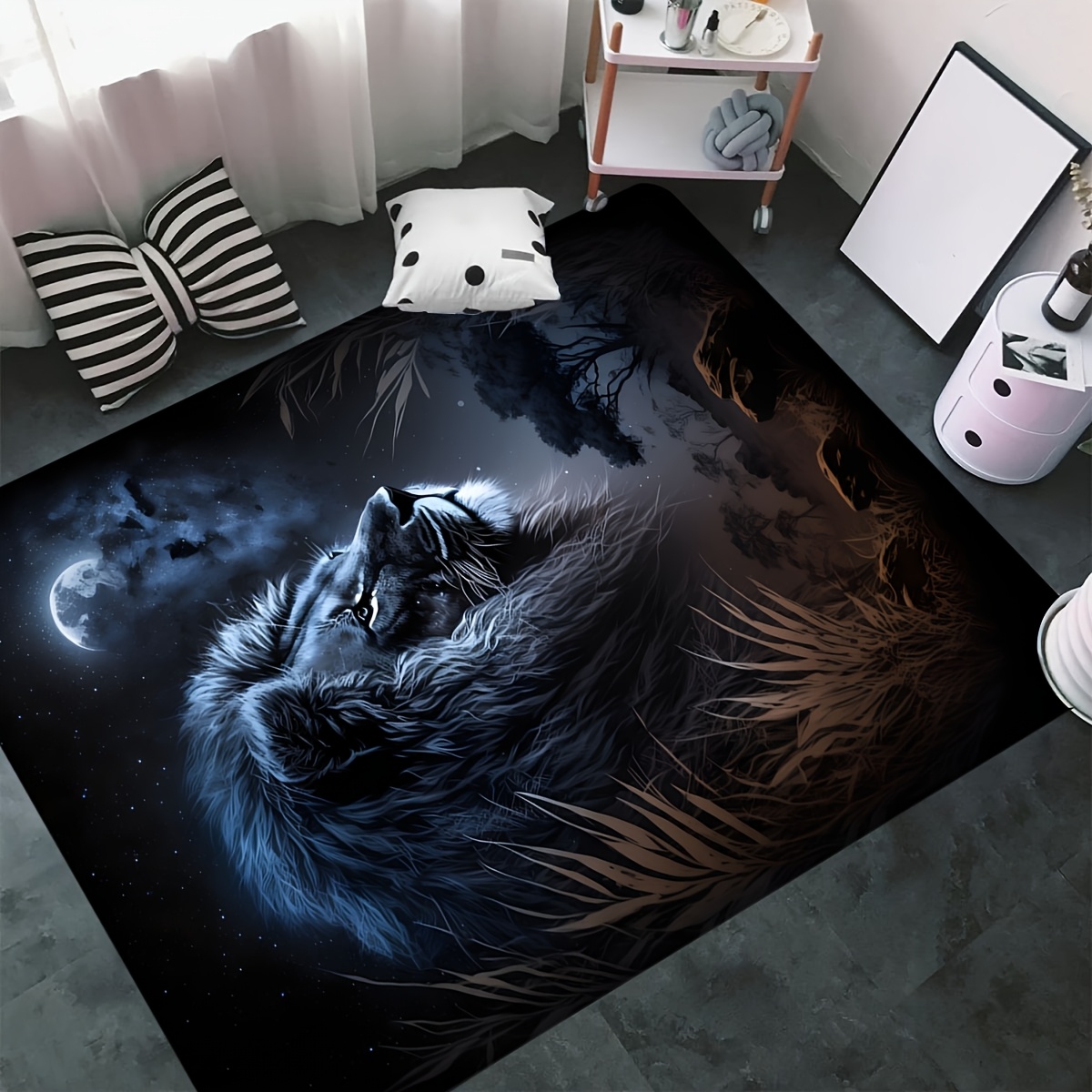 Starry Night Lion Floor Mat -  - đánh giá và giá Home Toilet Bathroom Design