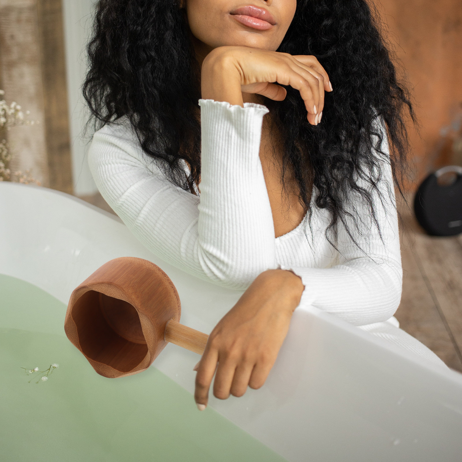 Bamboo Water Ladle Unique Desi - đánh giá và giá Home Bathroom Sauna