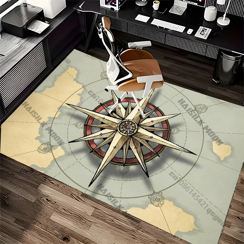 Compass Design Rug for Modern  - đánh giá và giá Home Toilet Bathroom Design