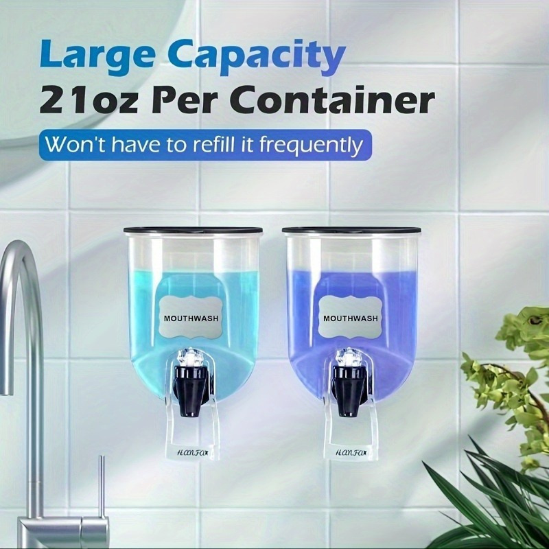 2PCS 600ml Mouthwash Dispenser - đánh giá và giá Home Bathroom Accessories