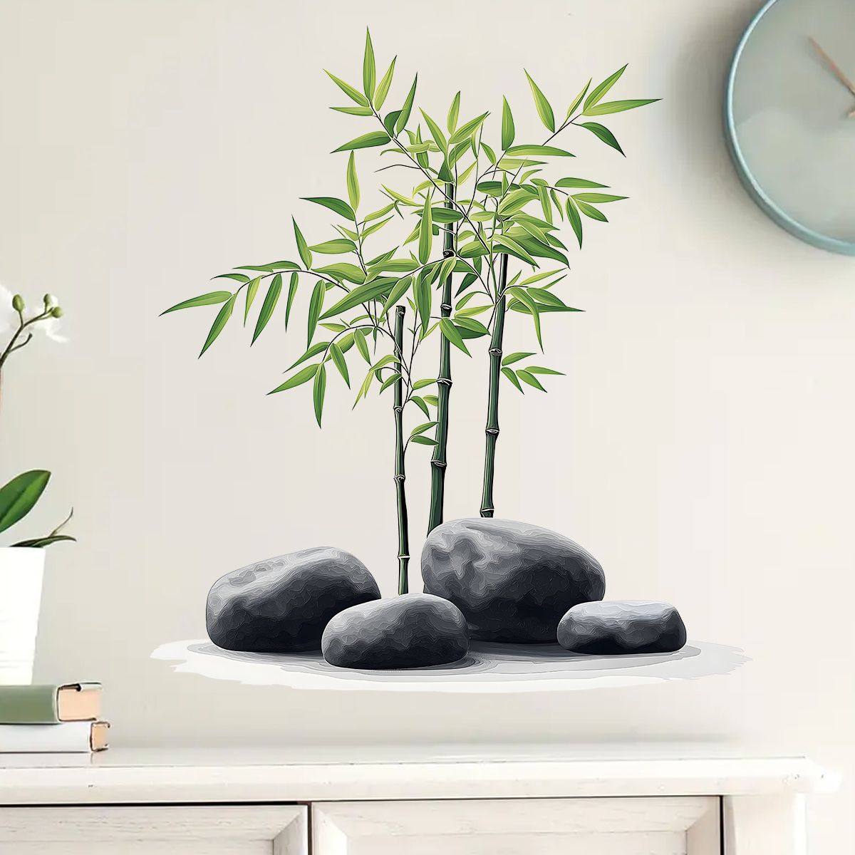 Ink Bamboo Wall Sticker Bathro - đánh giá và giá Home Bathroom Tiles