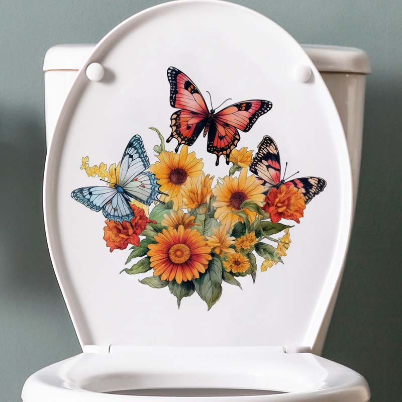 Rural Style Flower Watercolor  - đánh giá và giá Home Bathroom Tiles