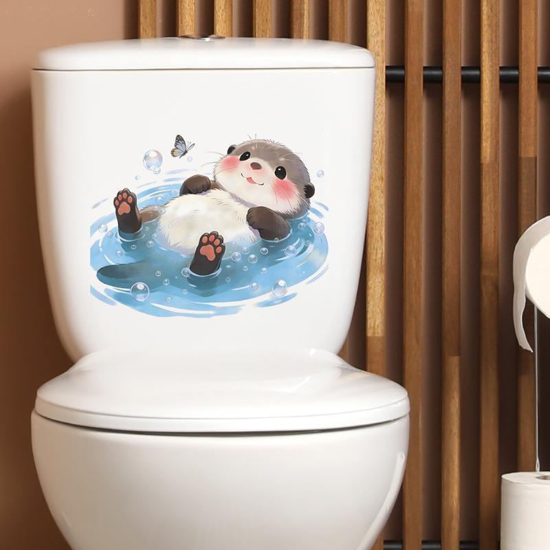 Cute Otter Toilet Tank Sticker - đánh giá và giá Jet Home Bathroom Accessories