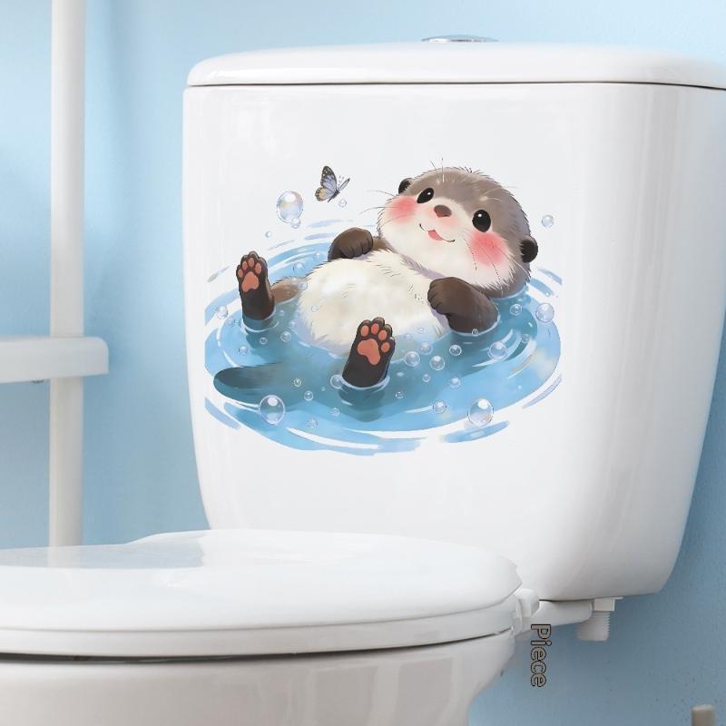 Cute Otter Toilet Tank Sticker - đánh giá và giá Jet Home Bathroom Accessories