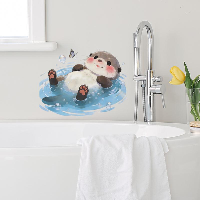 Cute Otter Toilet Tank Sticker - đánh giá và giá Jet Home Bathroom Accessories
