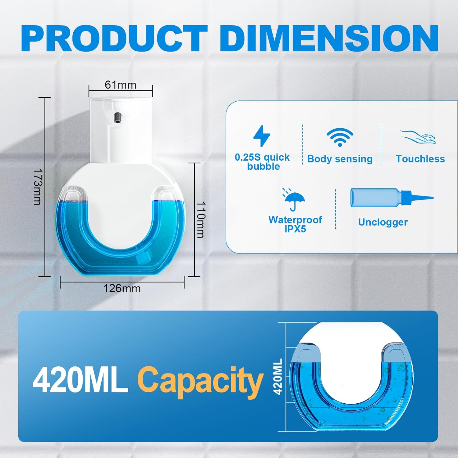 420ML Large Capacity Touchless - đánh giá và giá Soap Dispenser Pump