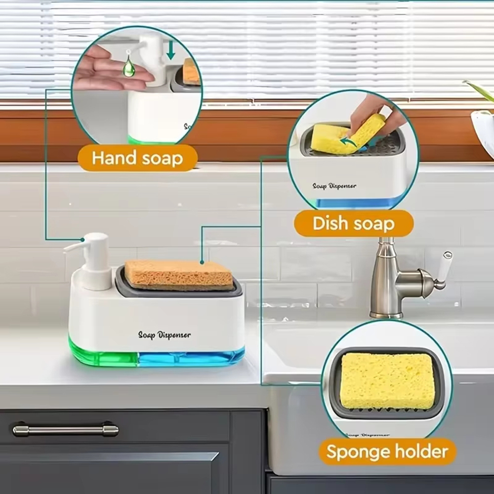 3-in-1 Hand And Dish Soap Disp - đánh giá và giá Soap Dispenser Pump