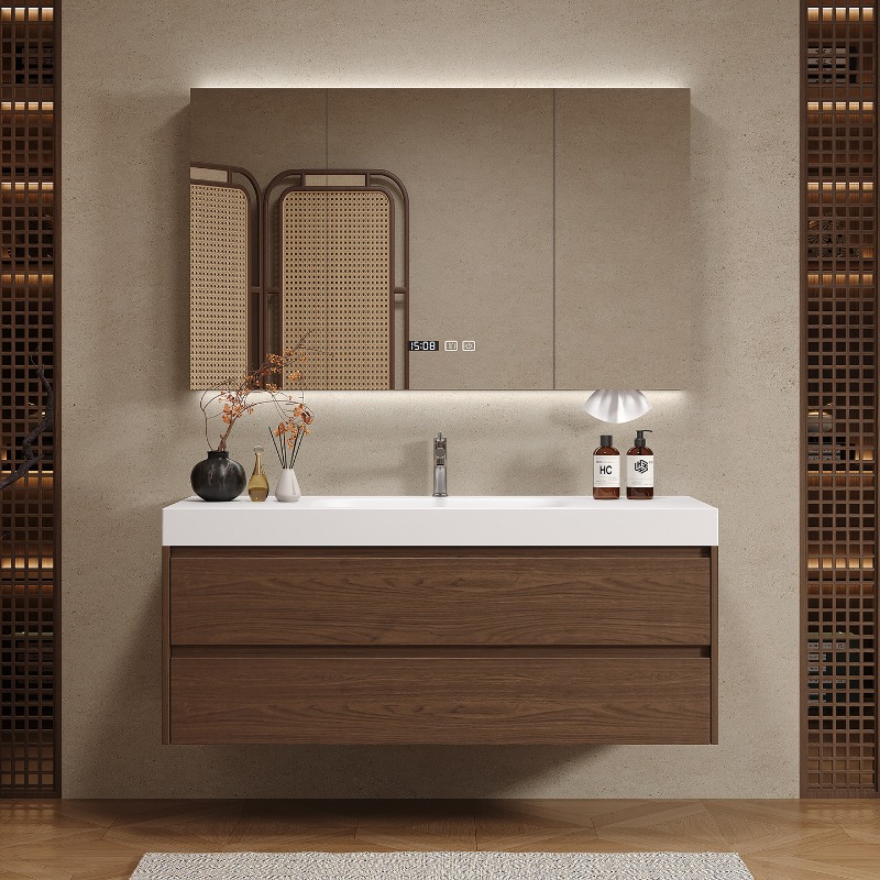 Wooden Partitions Bathroom Cab - đánh giá và giá Home Bathroom Vanity Combo