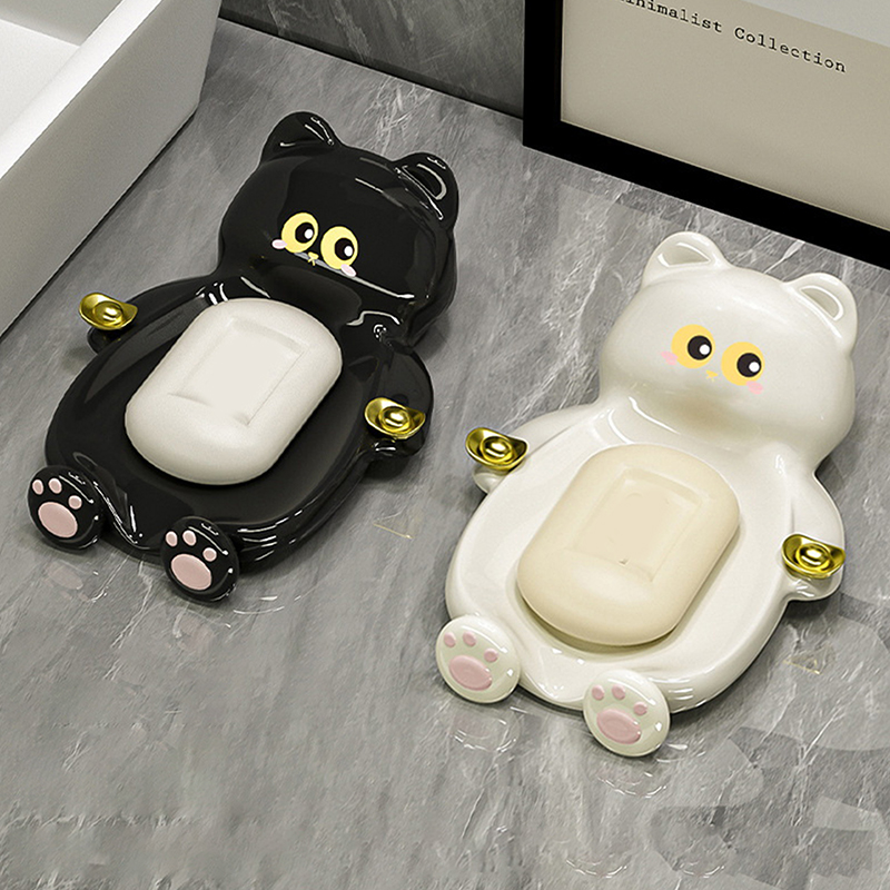 1pc Cute Cat Soap Dish, Creati - đánh giá và giá Jet Home Bathroom Accessories