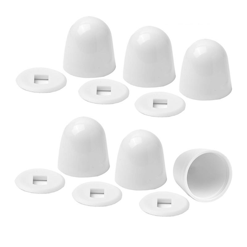 6pcs White Toilet Bolt Caps Fo - đánh giá và giá Jet Home Bathroom Accessories
