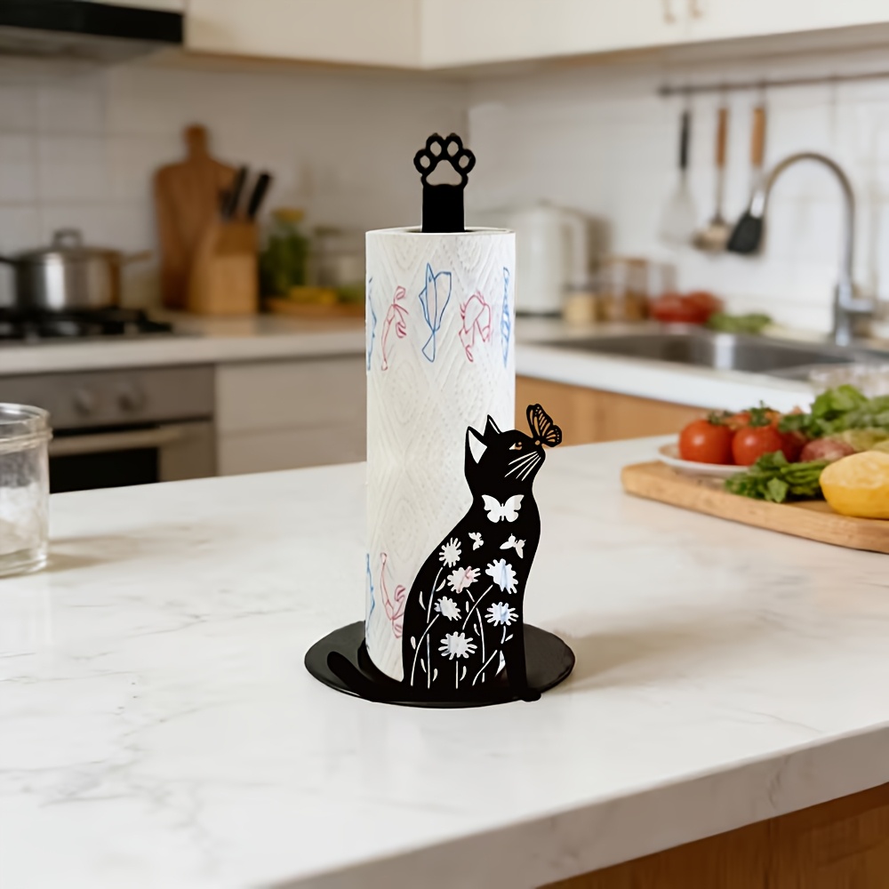 1 Piece 2D Flat Cute Black Cat - đánh giá và giá Home Bathroom Paper Towels
