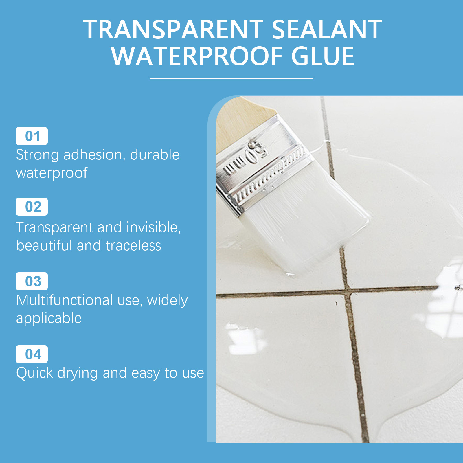 Transparent Waterproof Sealant - đánh giá và giá Home Bathroom Tiles