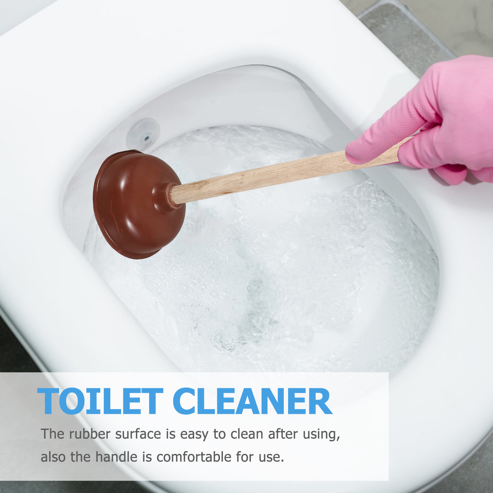 Wooden Rubber Toilet Plunger C - đánh giá và giá Plunger Toilet