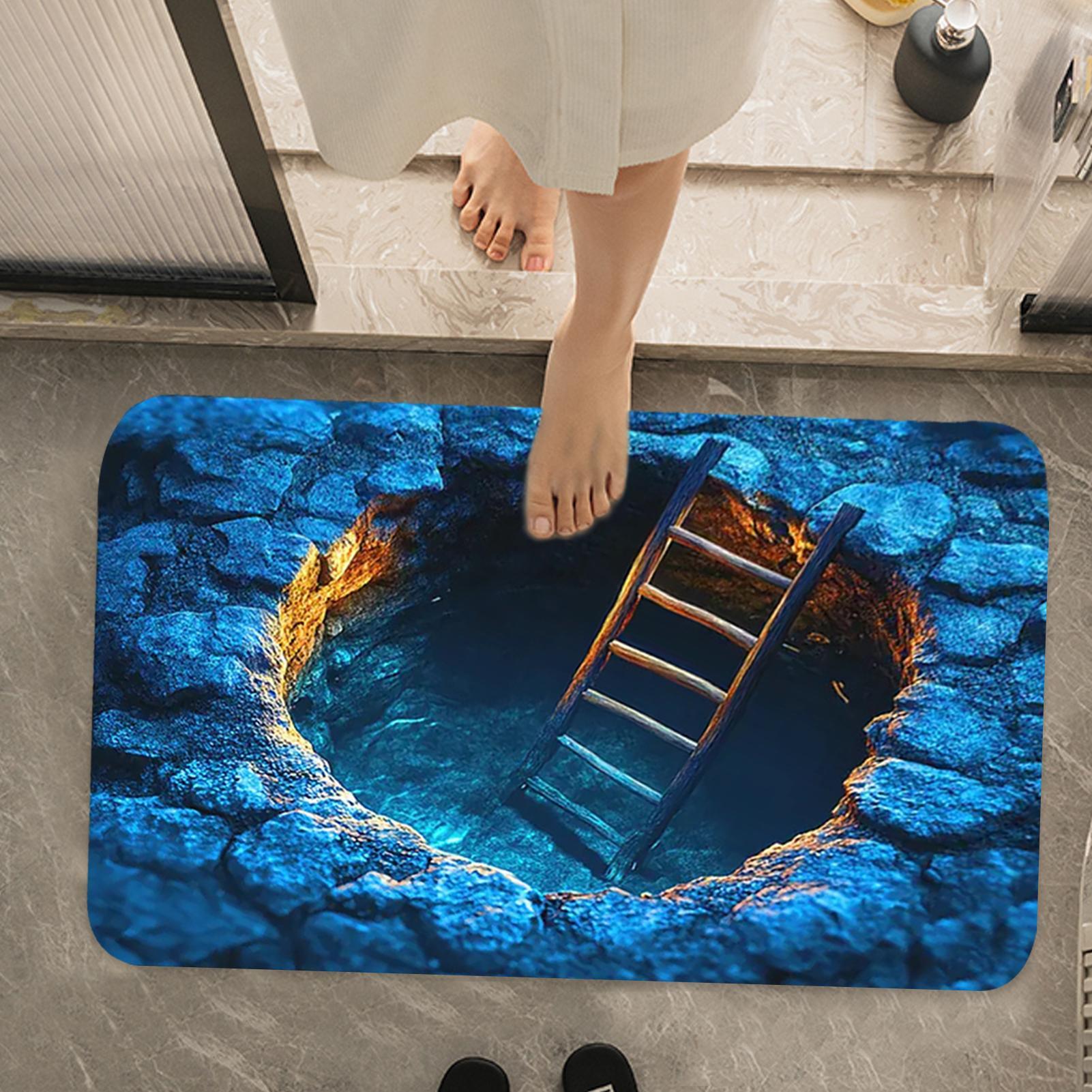 3D Optical Illusion Hole Rug N - đánh giá và giá Home Kitchen Bathroom Cleaning