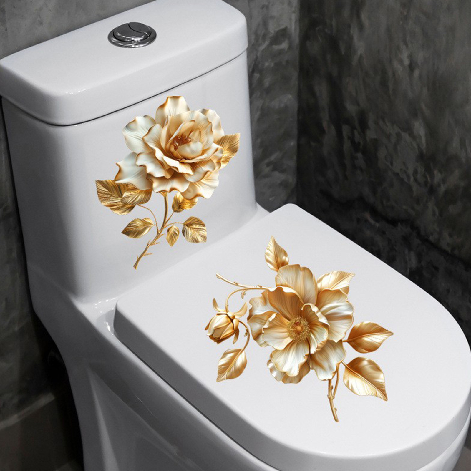 2pcs Floral Toilet Stickers To - đánh giá và giá Home Of The Year Bathroom
