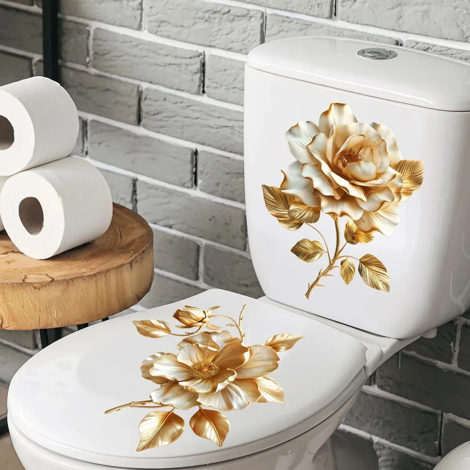 2pcs Floral Toilet Stickers To - đánh giá và giá Home Of The Year Bathroom